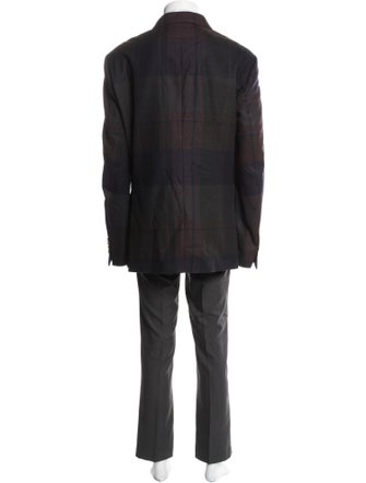 Etro Wool Plaid Print Blazer