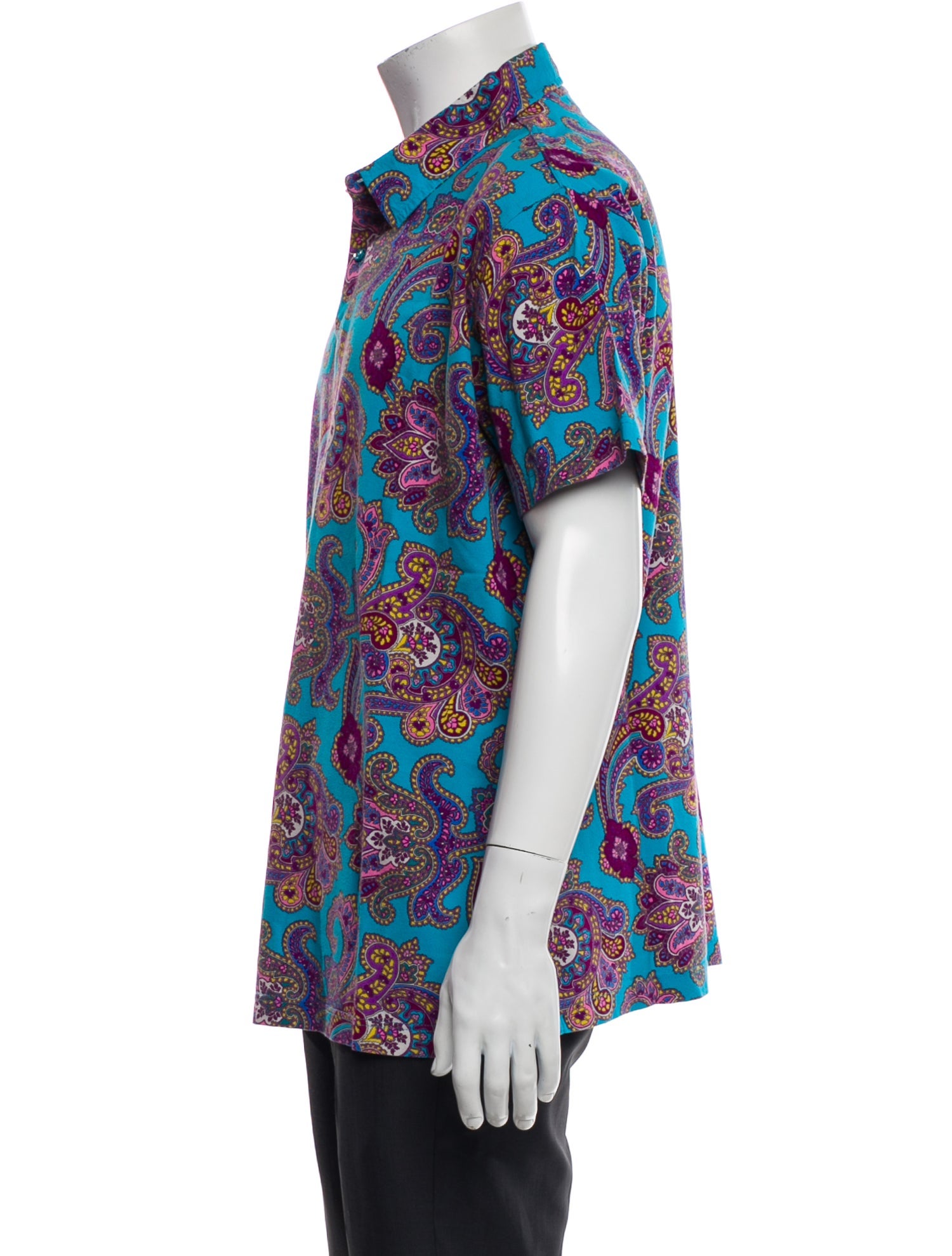 Etro Floral Print Short Sleeve Shirt