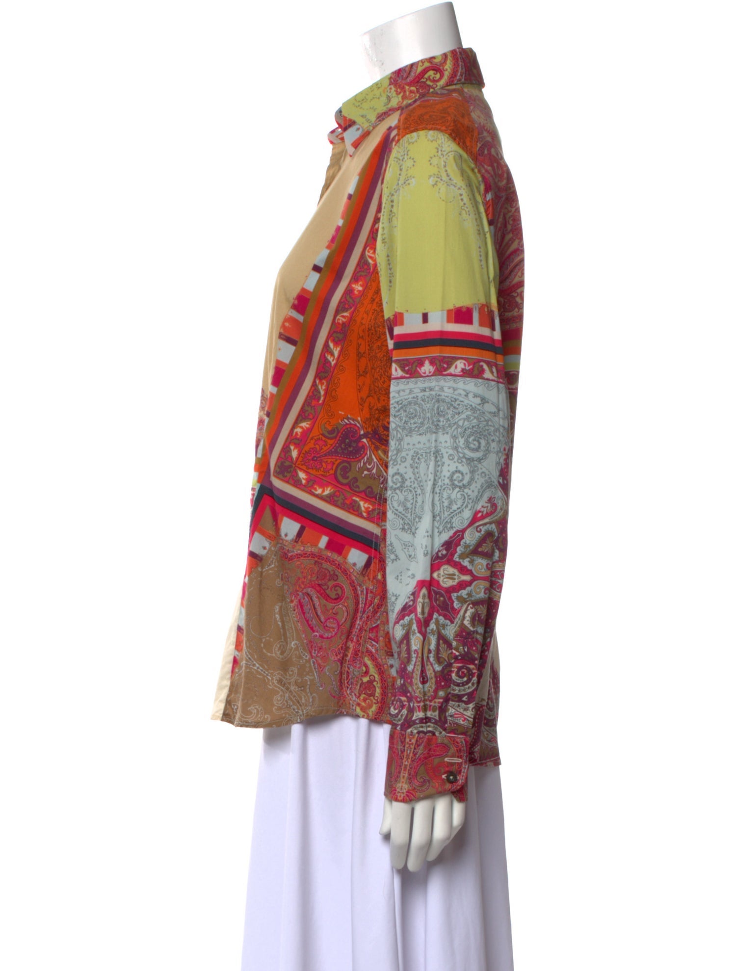 Etro Paisley Print Long Sleeve Top