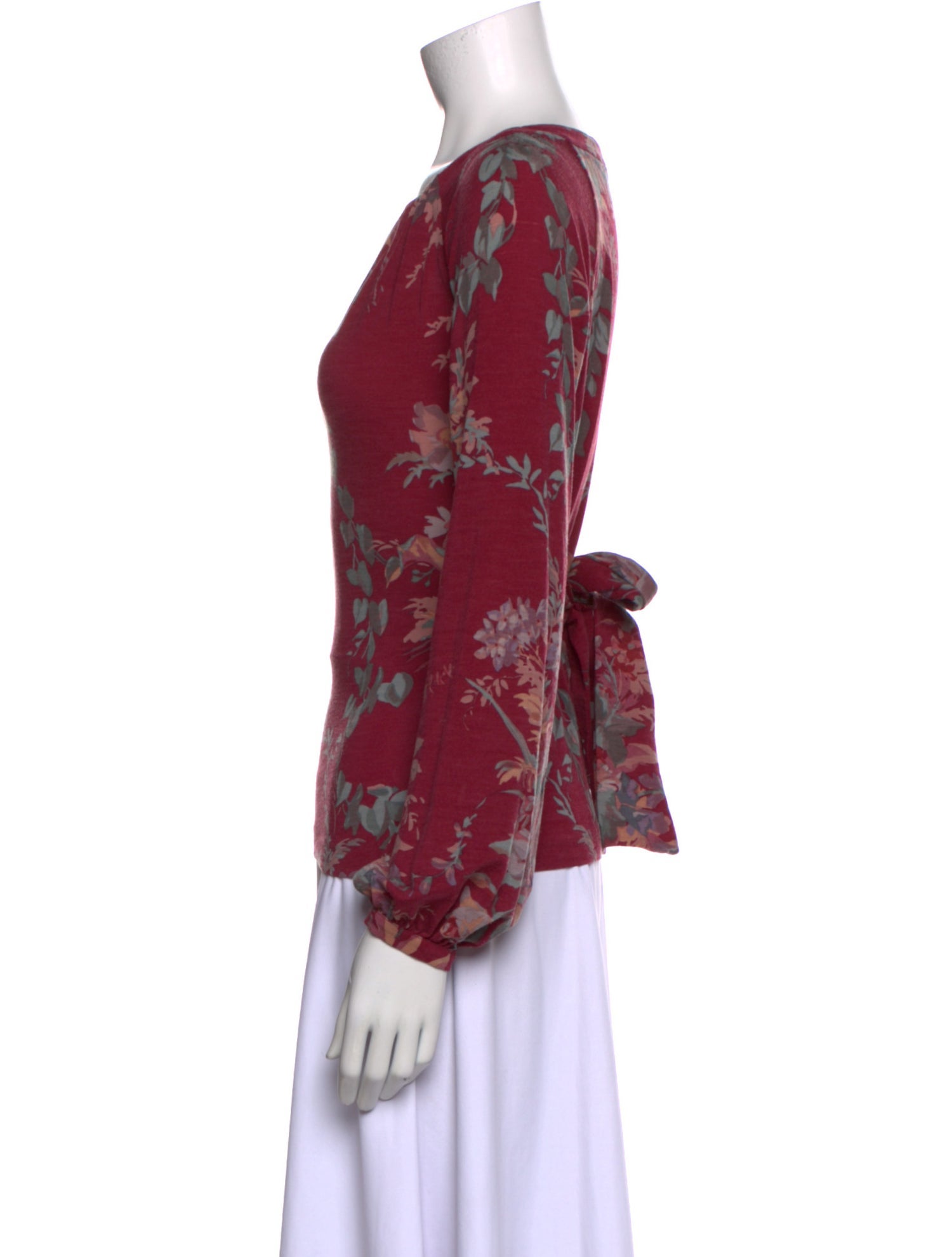 Etro Wool Floral Print Blouse