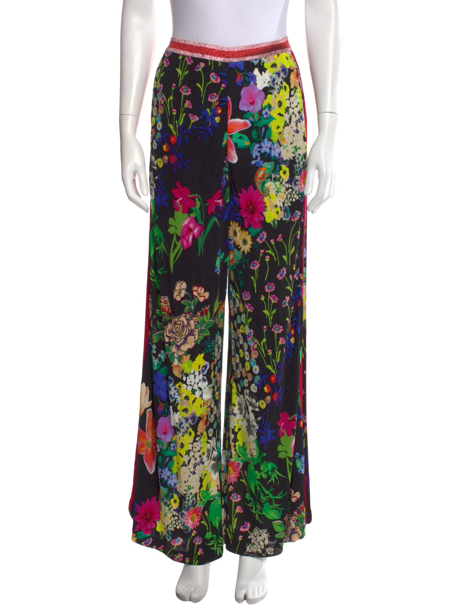Etro Floral Print Wide Leg Pants