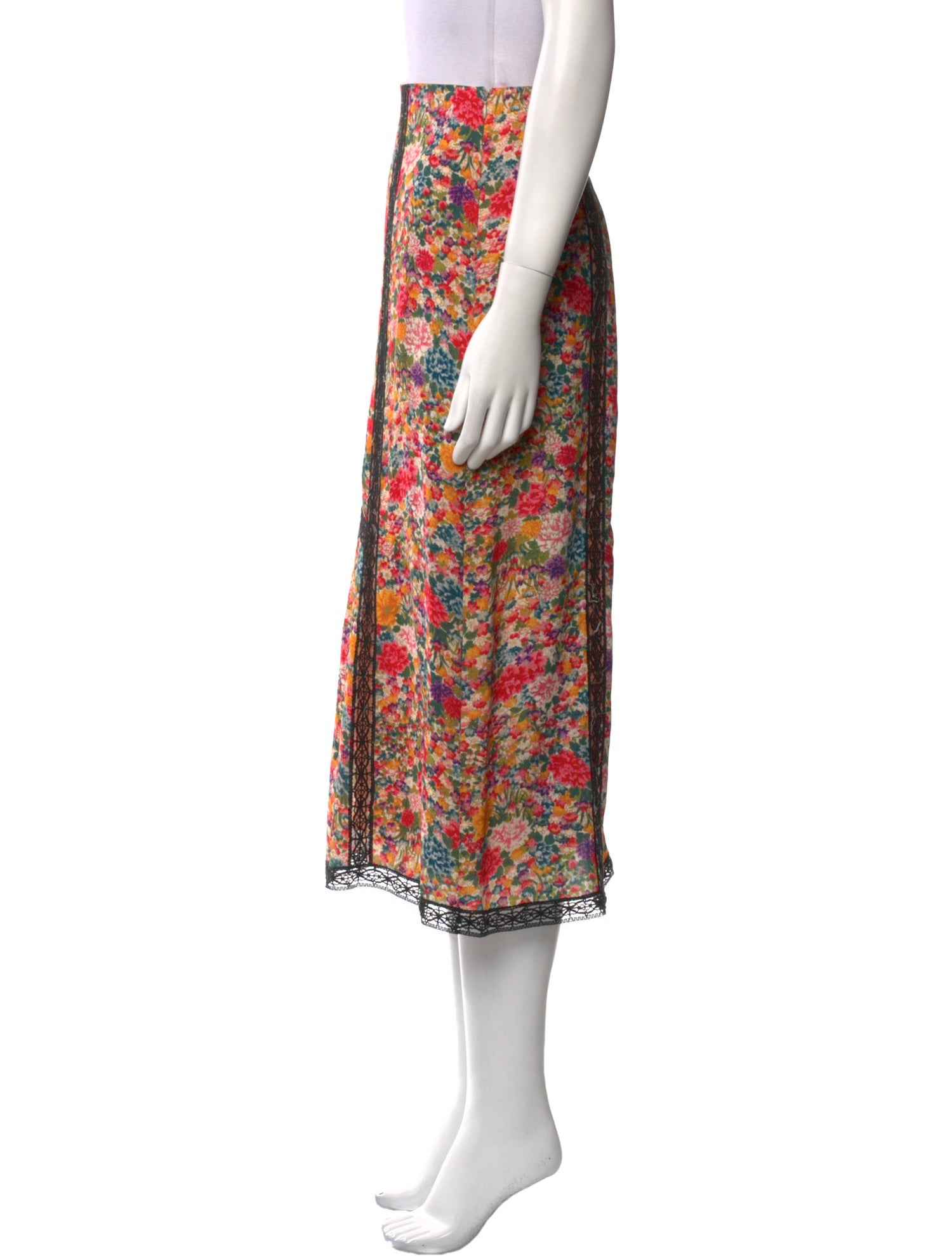 Etro Floral Print Midi Length Skirt