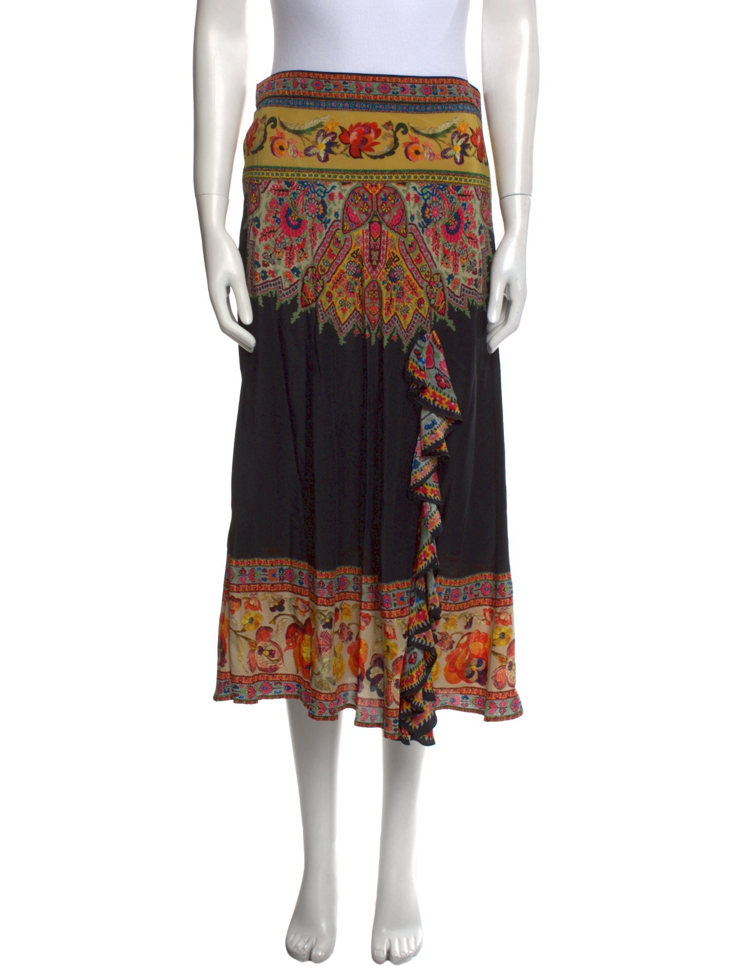 Etro Paisley Print Midi Length Skirt
