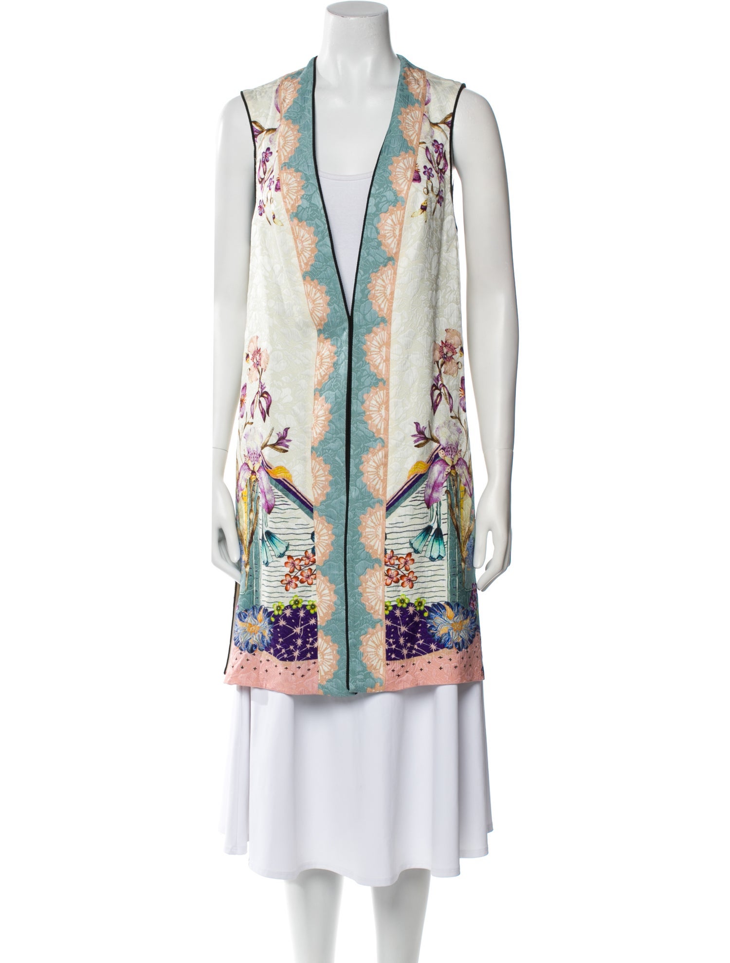 Etro Wool Floral Print Coat