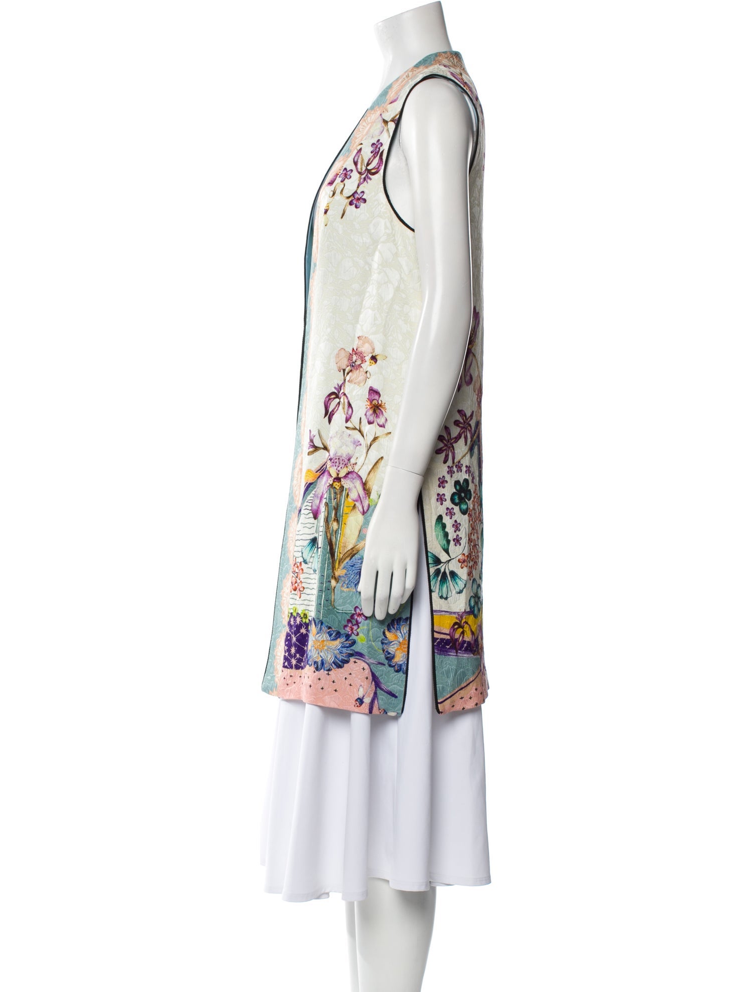 Etro Wool Floral Print Coat
