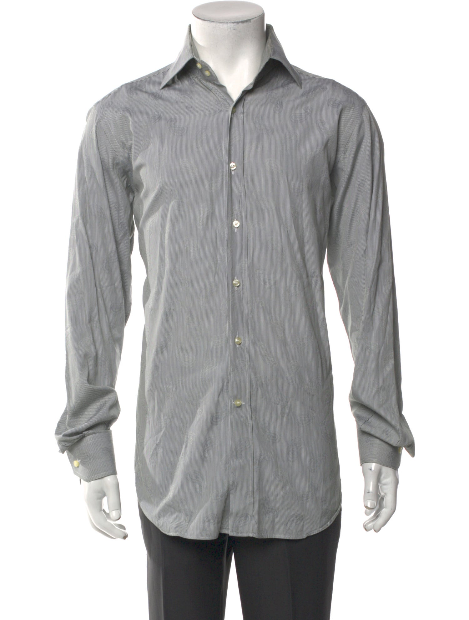 Etro Striped Long Sleeve Dress Shirt