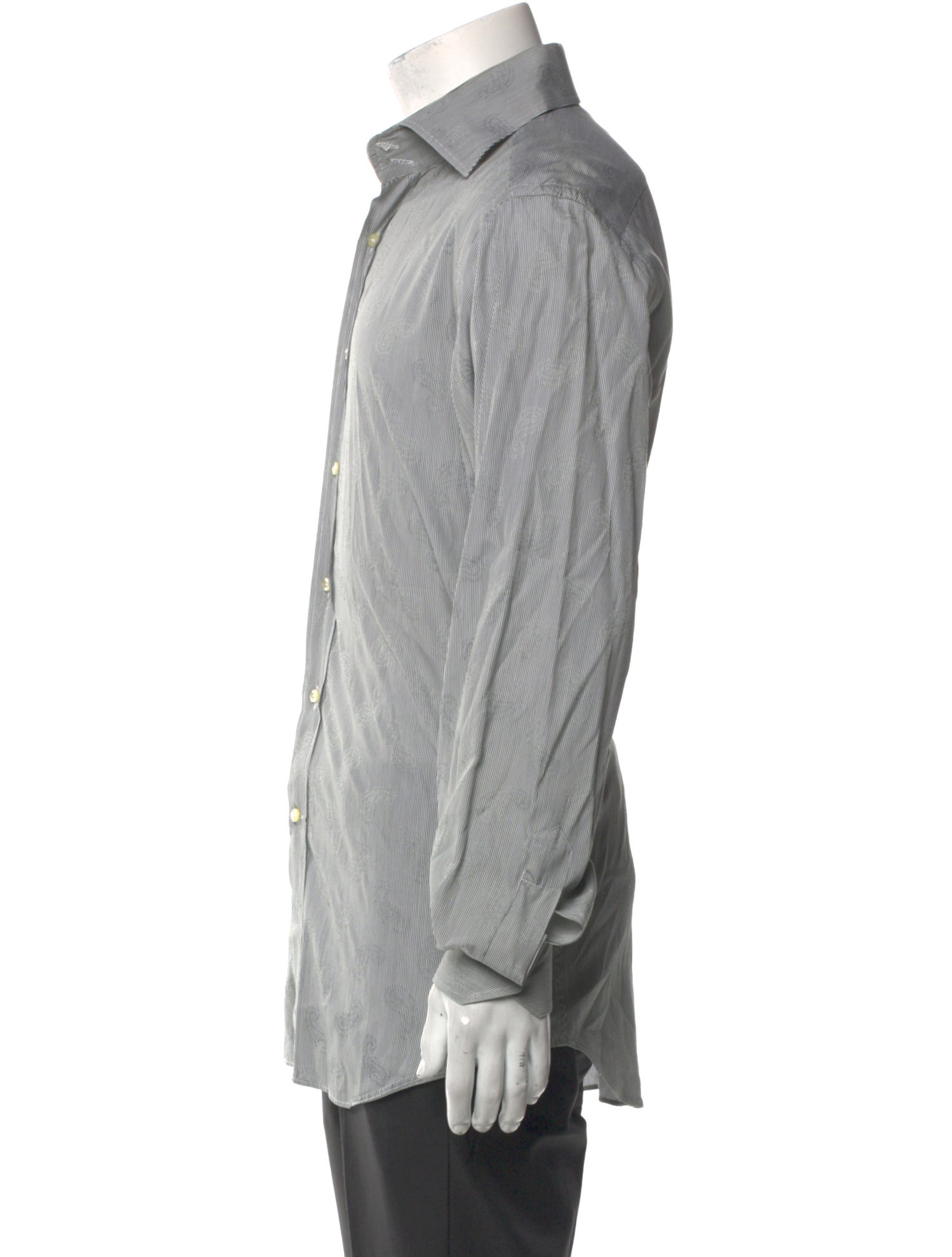 Etro Striped Long Sleeve Dress Shirt