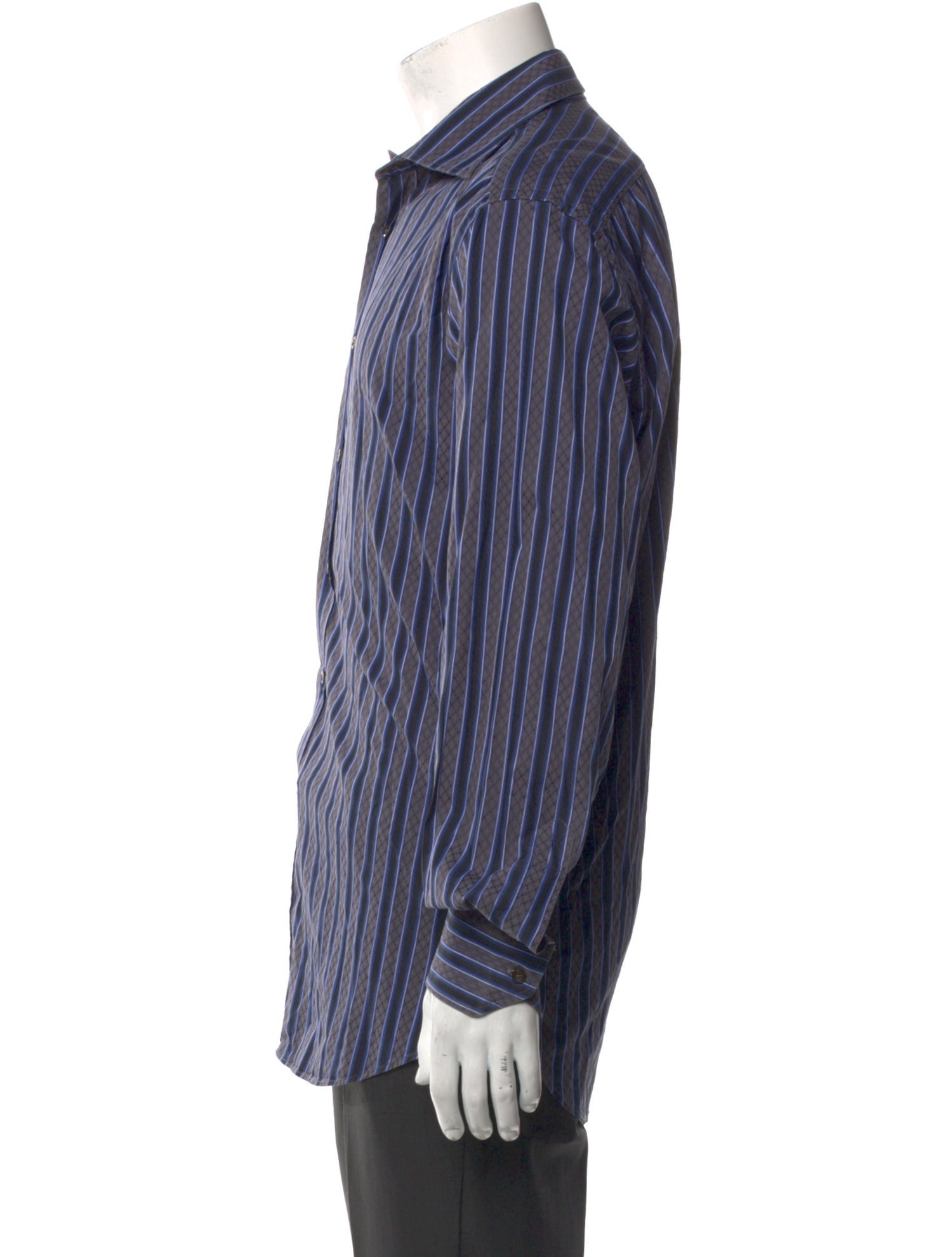Etro Striped Long Sleeve Dress Shirt