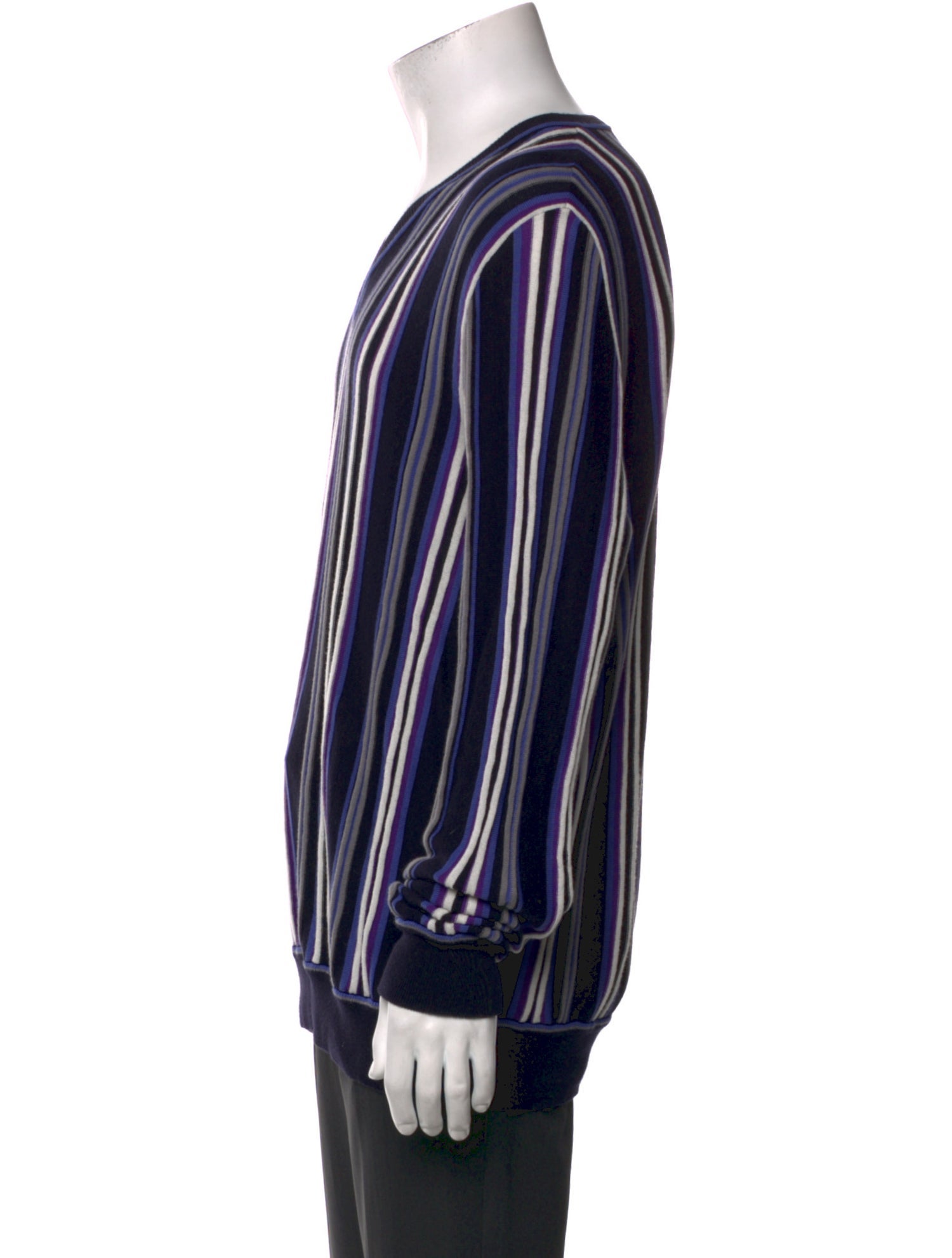 Etro Striped V-Neck Pullover