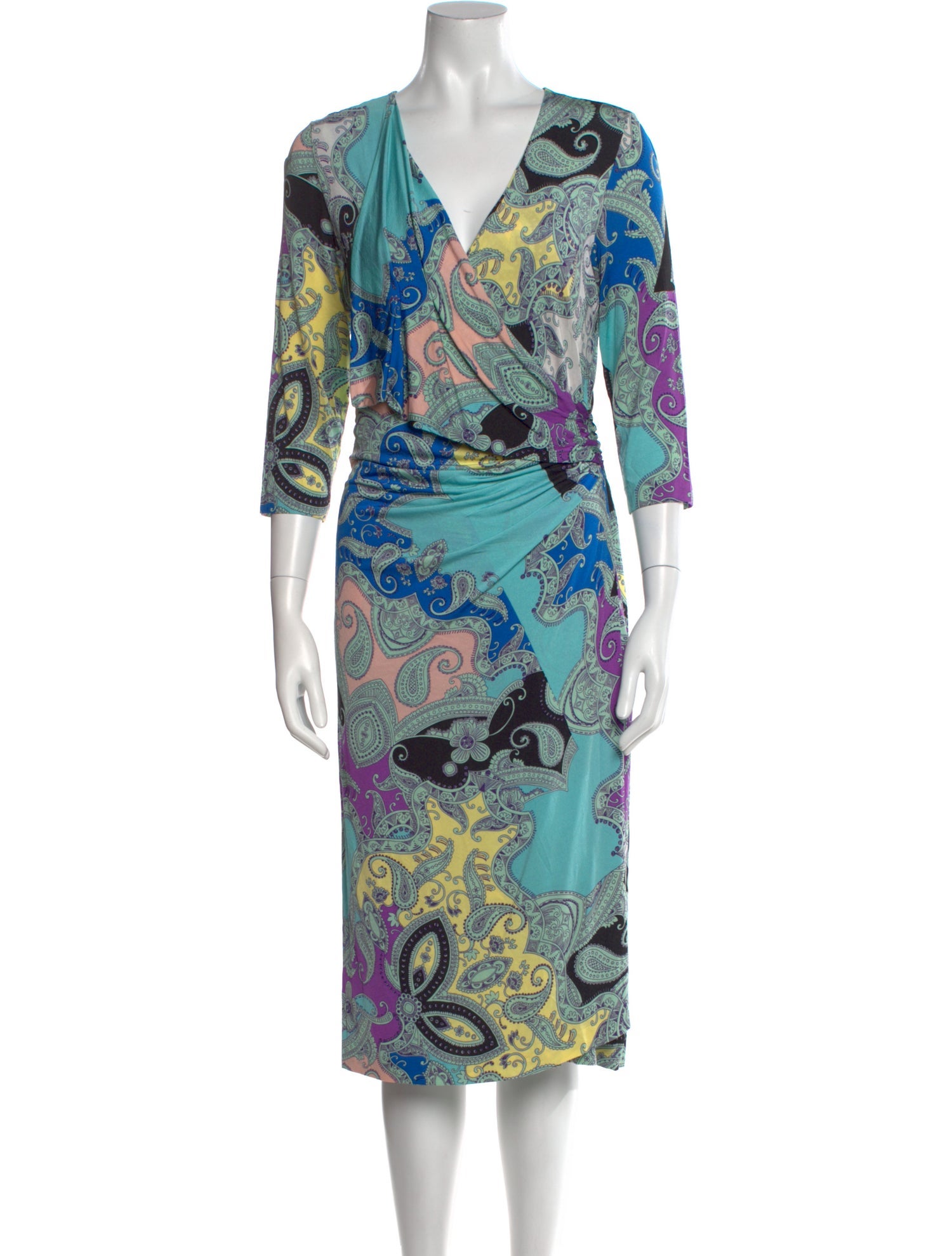 Etro Paisley Print Midi Length Dress