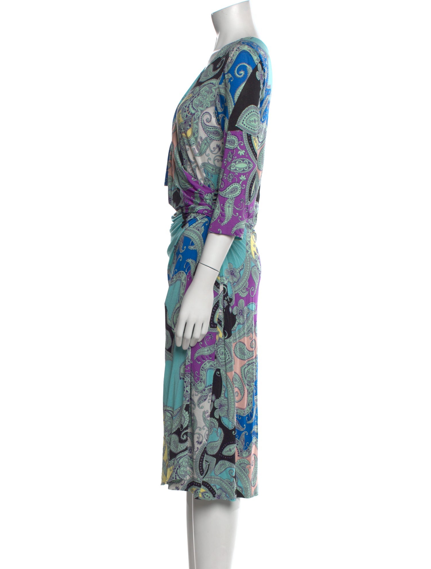 Etro Paisley Print Midi Length Dress