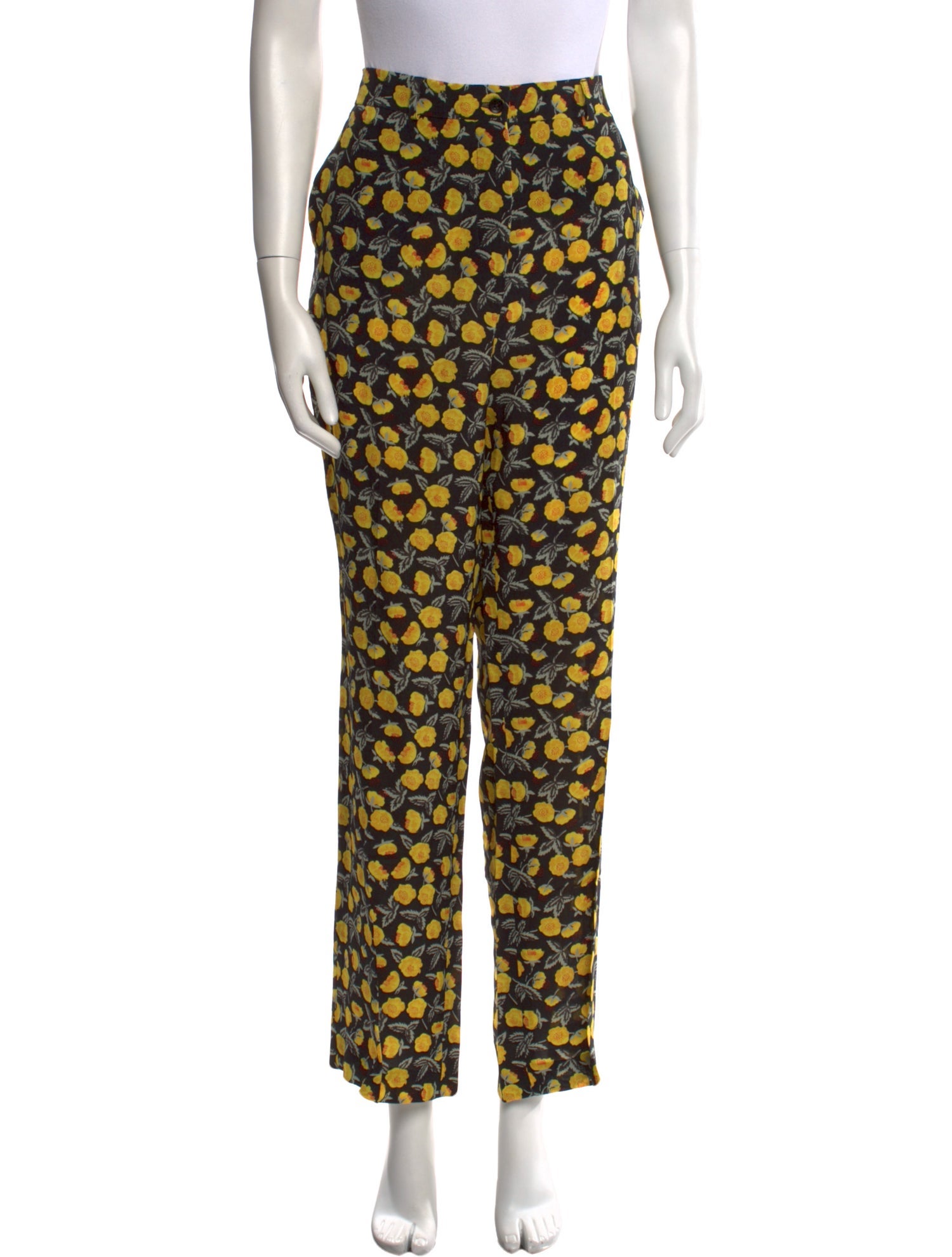 Etro Silk Straight Leg Pants