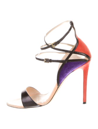 Etro Leather Animal Print Sandals