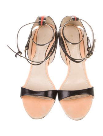 Etro Leather Animal Print Sandals