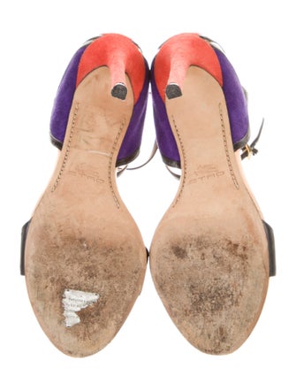 Etro Leather Animal Print Sandals