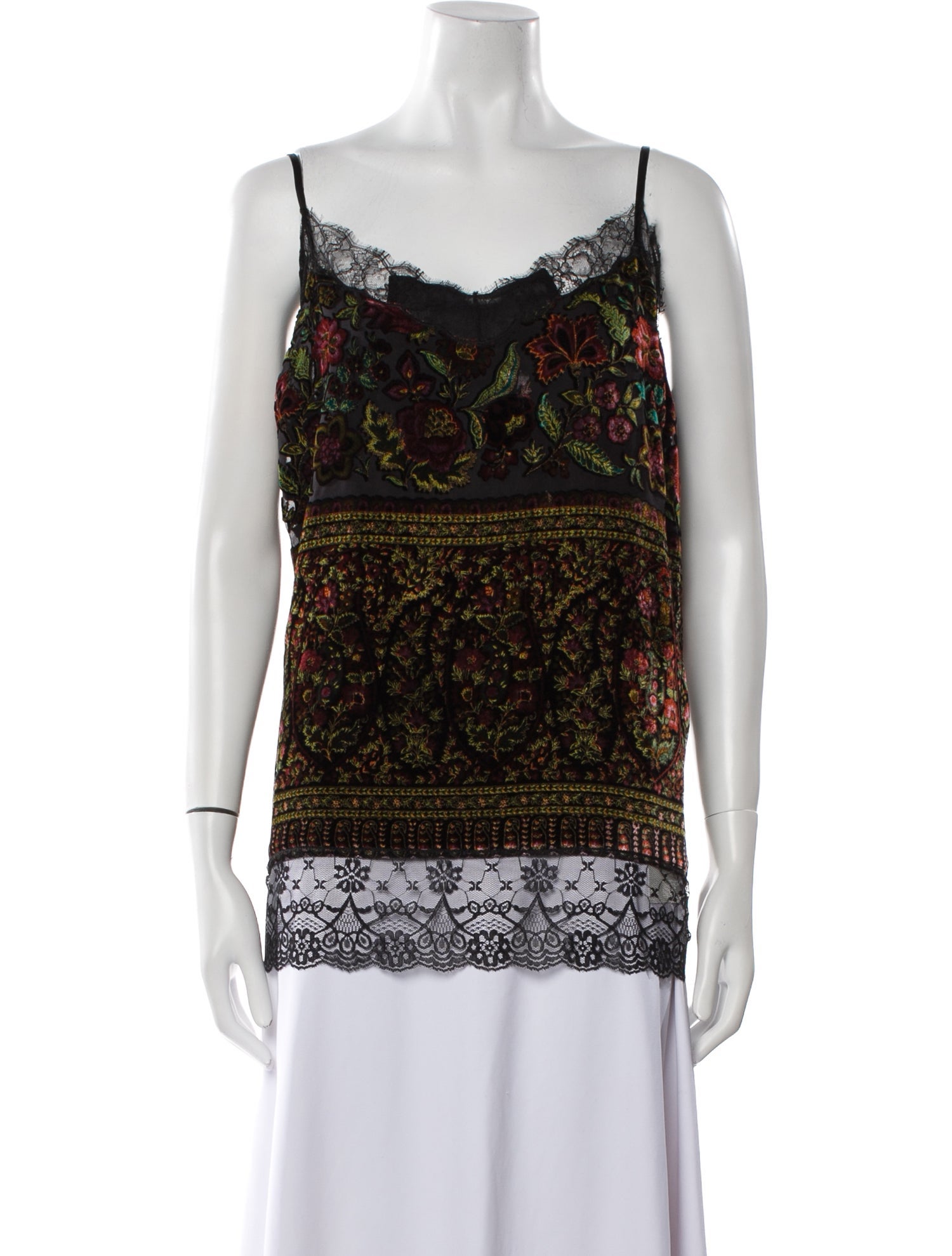 Etro Printed Square Neckline Top