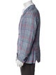 Etro Silk Plaid Print Blazer