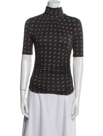 Etro Printed Turtleneck Top