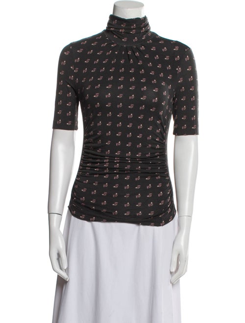 Etro Printed Turtleneck Top