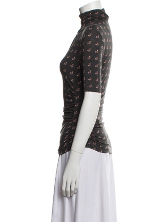 Etro Printed Turtleneck Top