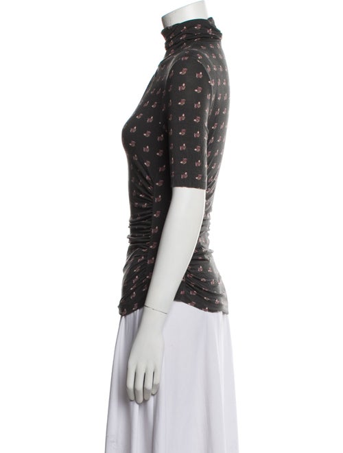 Etro Printed Turtleneck Top