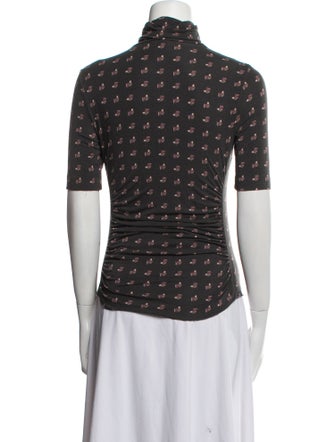 Etro Printed Turtleneck Top