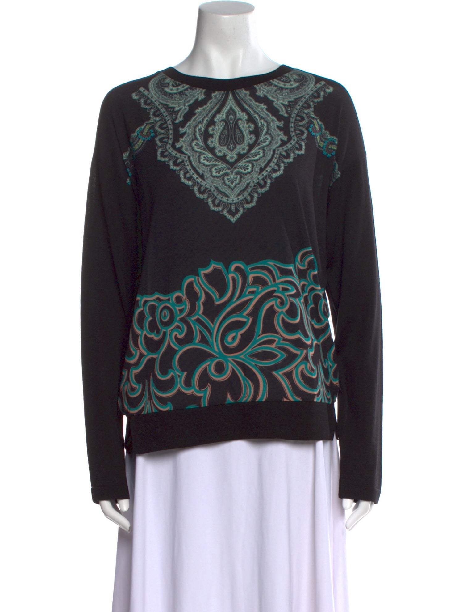 Etro Printed Crew Neck Sweatshirt