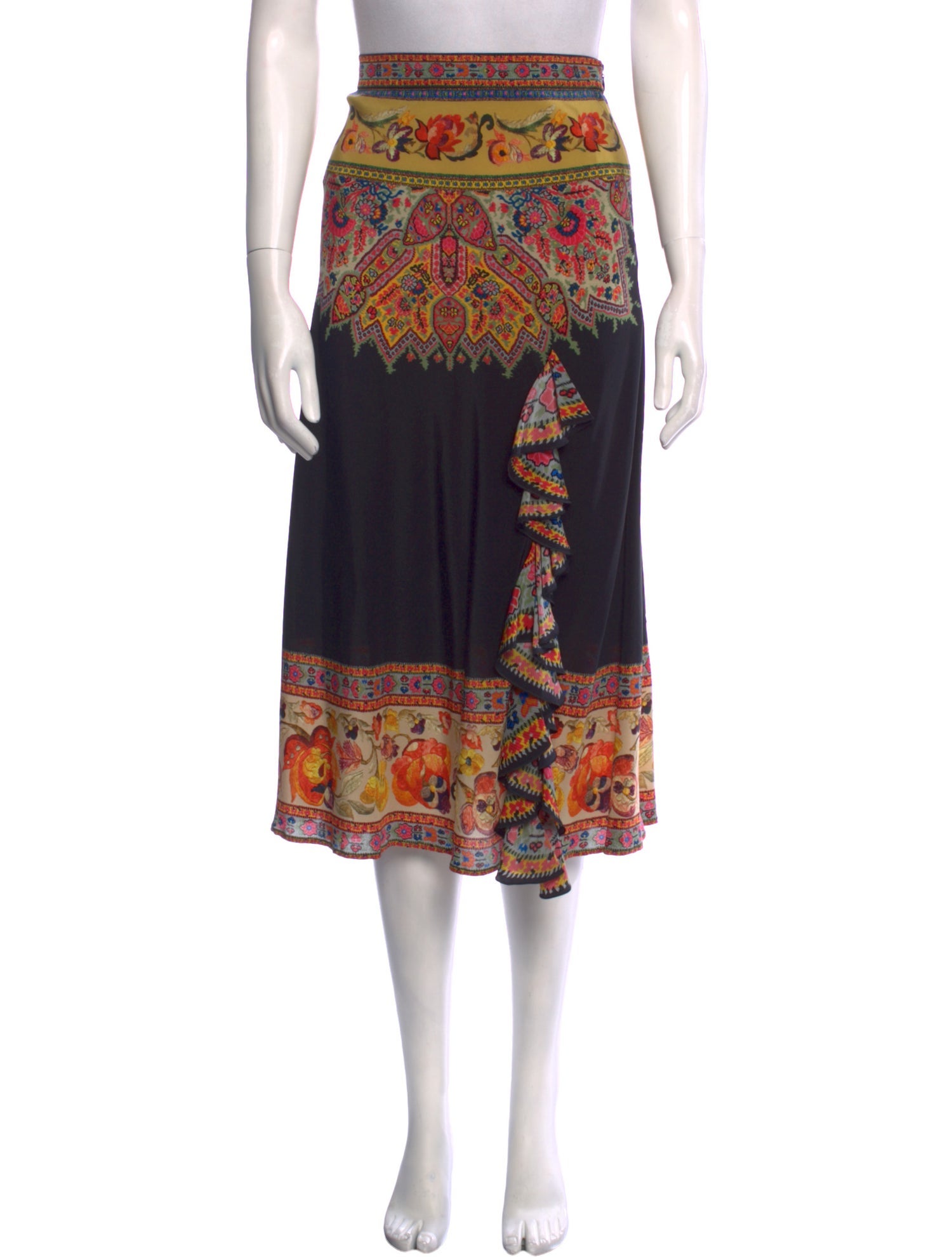 Etro Silk Midi Length Skirt
