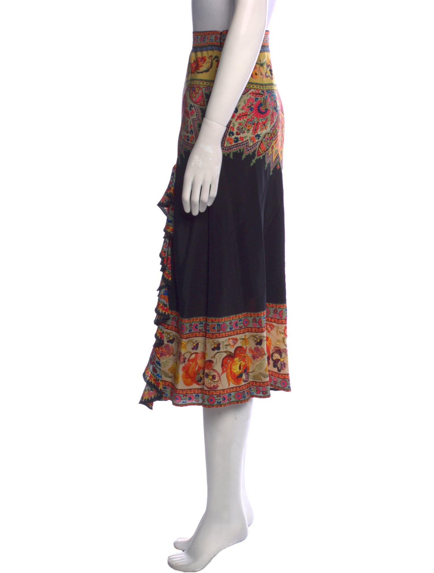 Etro Silk Midi Length Skirt