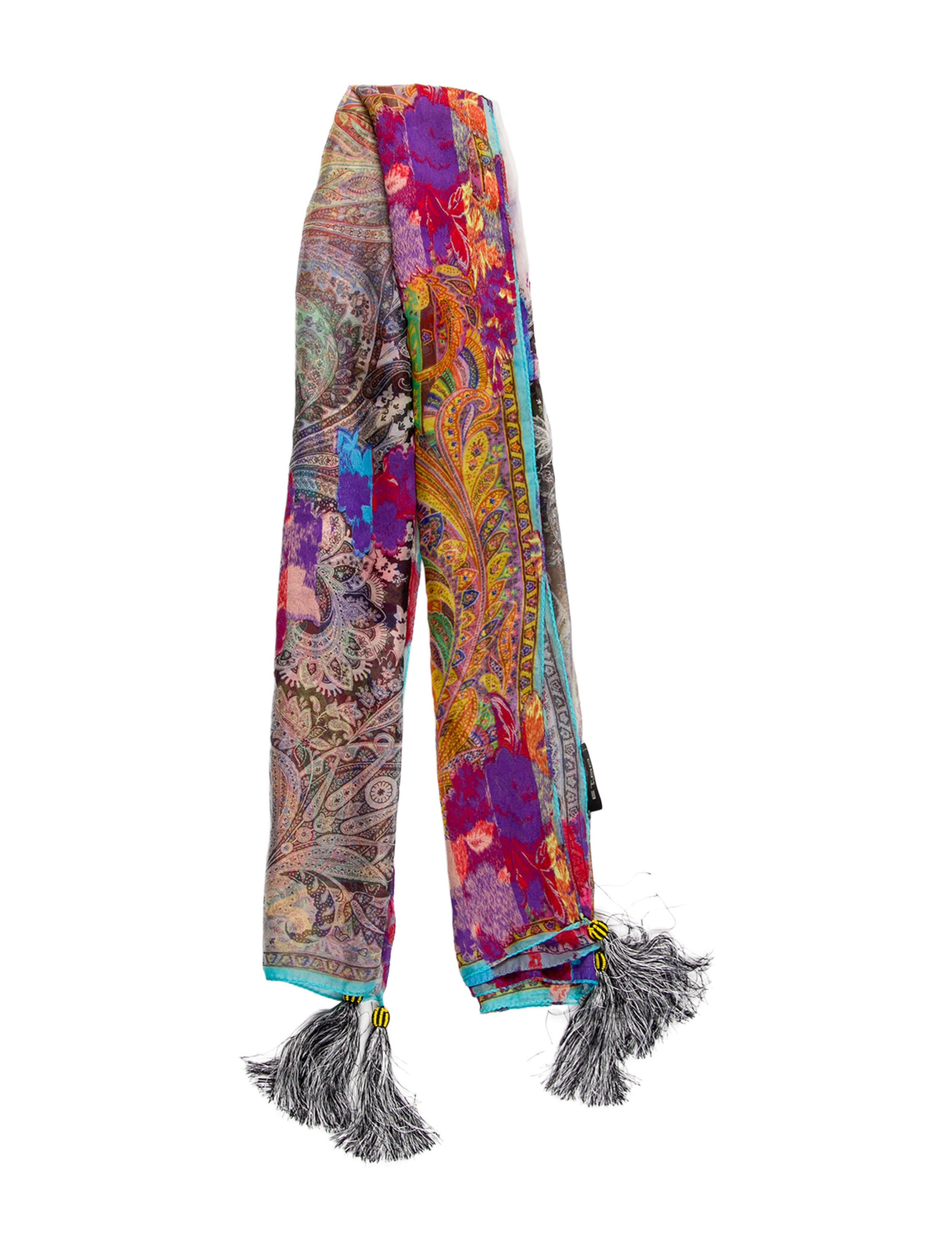 Etro Silk Paisley Print Scarf