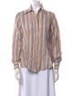 Etro Striped Long Sleeve Button-Up Top