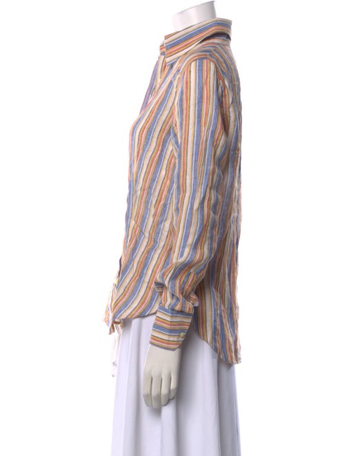 Etro Striped Long Sleeve Button-Up Top