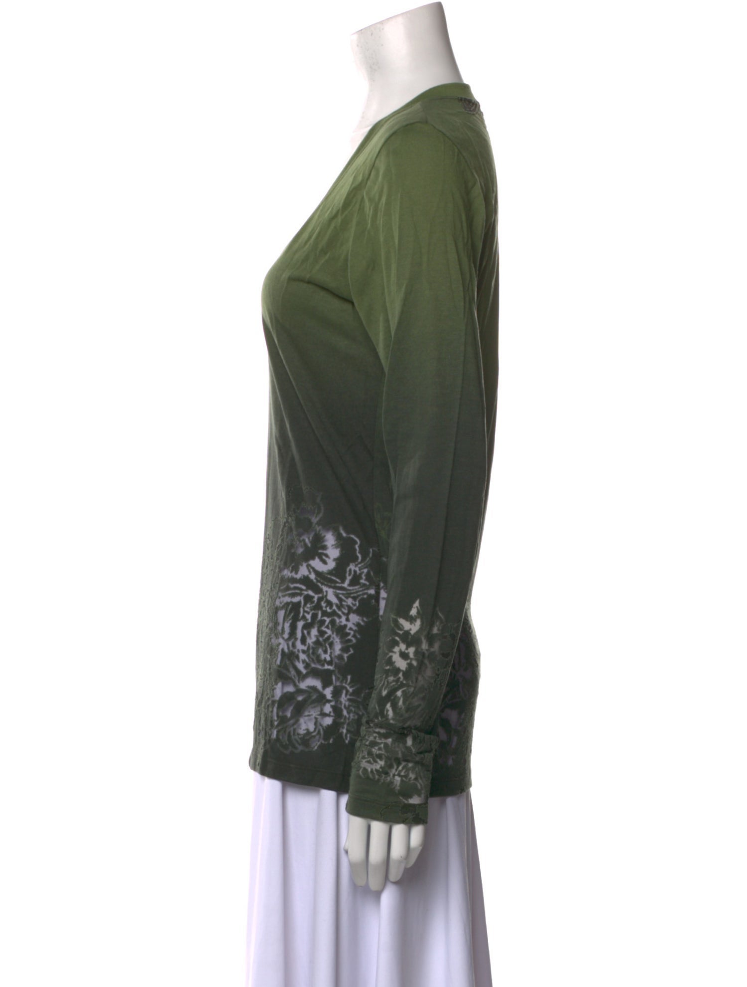 Etro V-Neck Long Sleeve T-Shirt