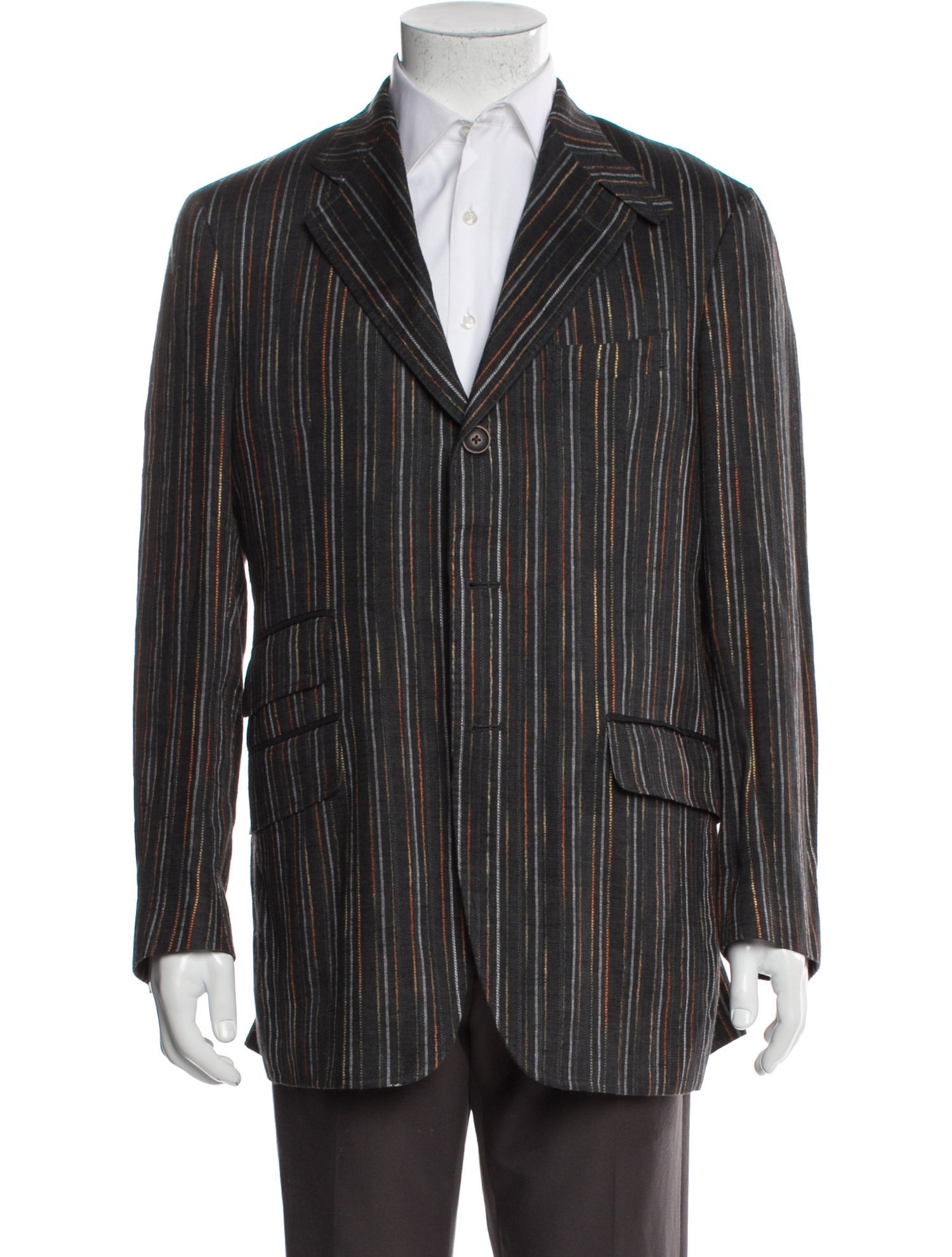 Etro Linen Striped Blazer