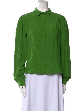 Etro Silk Long Sleeve Button-Up Top