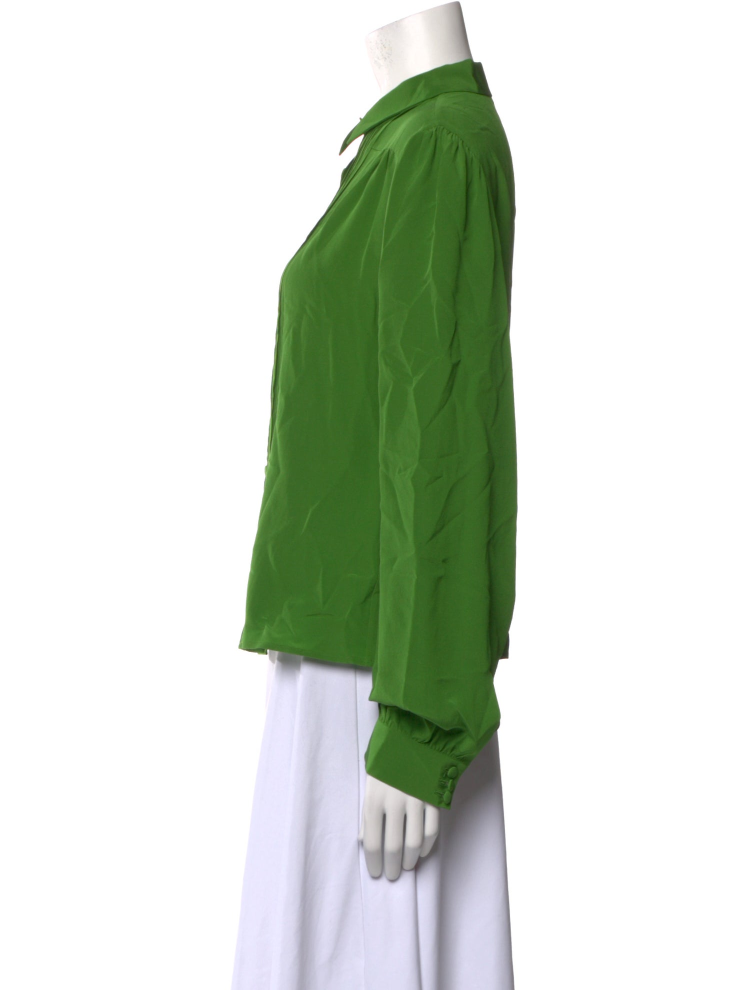 Etro Silk Long Sleeve Button-Up Top