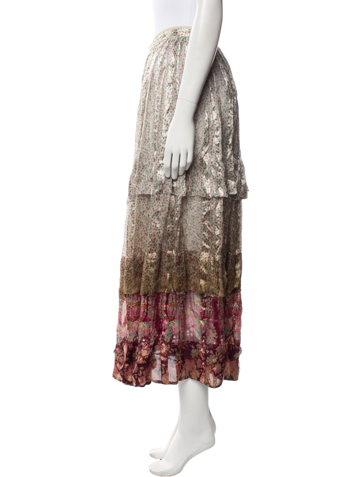 Etro Silk Midi Length Skirt w/ Tags