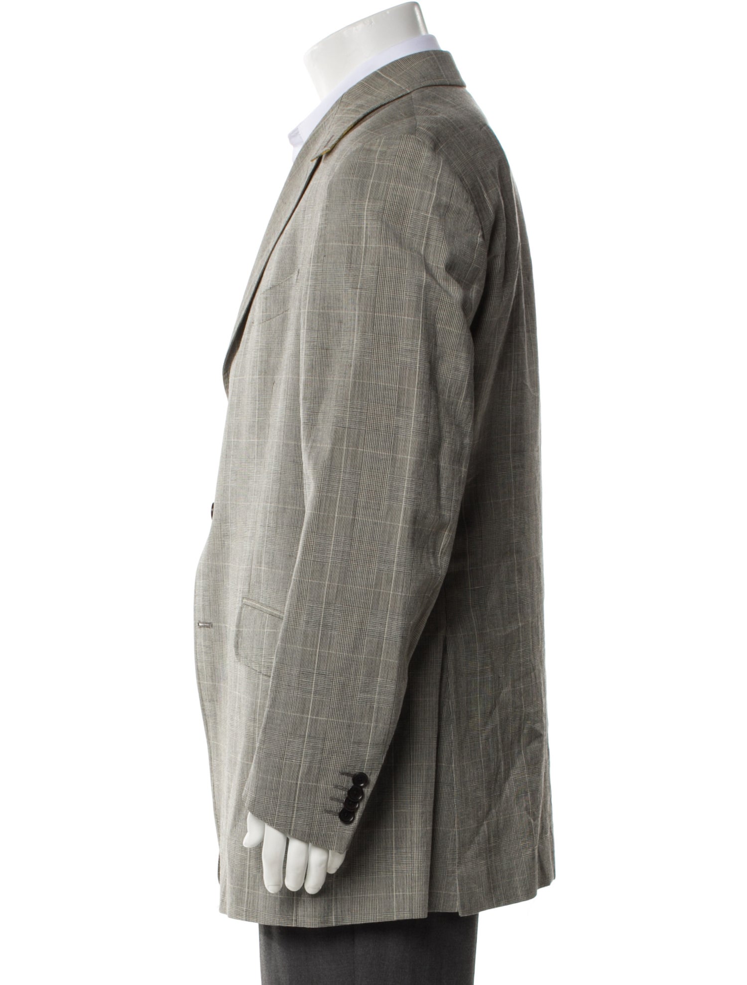 Etro Wool Plaid Print Blazer
