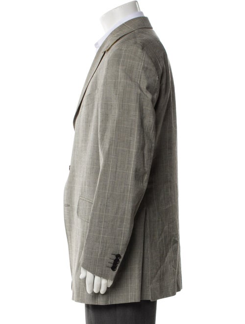 Etro Wool Plaid Print Blazer