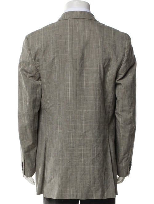 Etro Wool Plaid Print Blazer