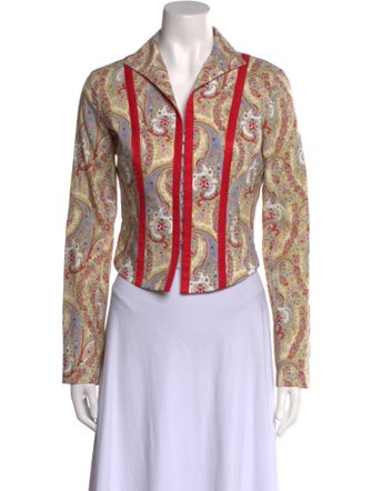 Etro Paisley Print Long Sleeve Button-Up Top