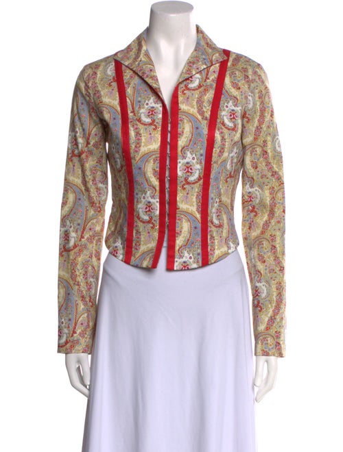 Etro Paisley Print Long Sleeve Button-Up Top