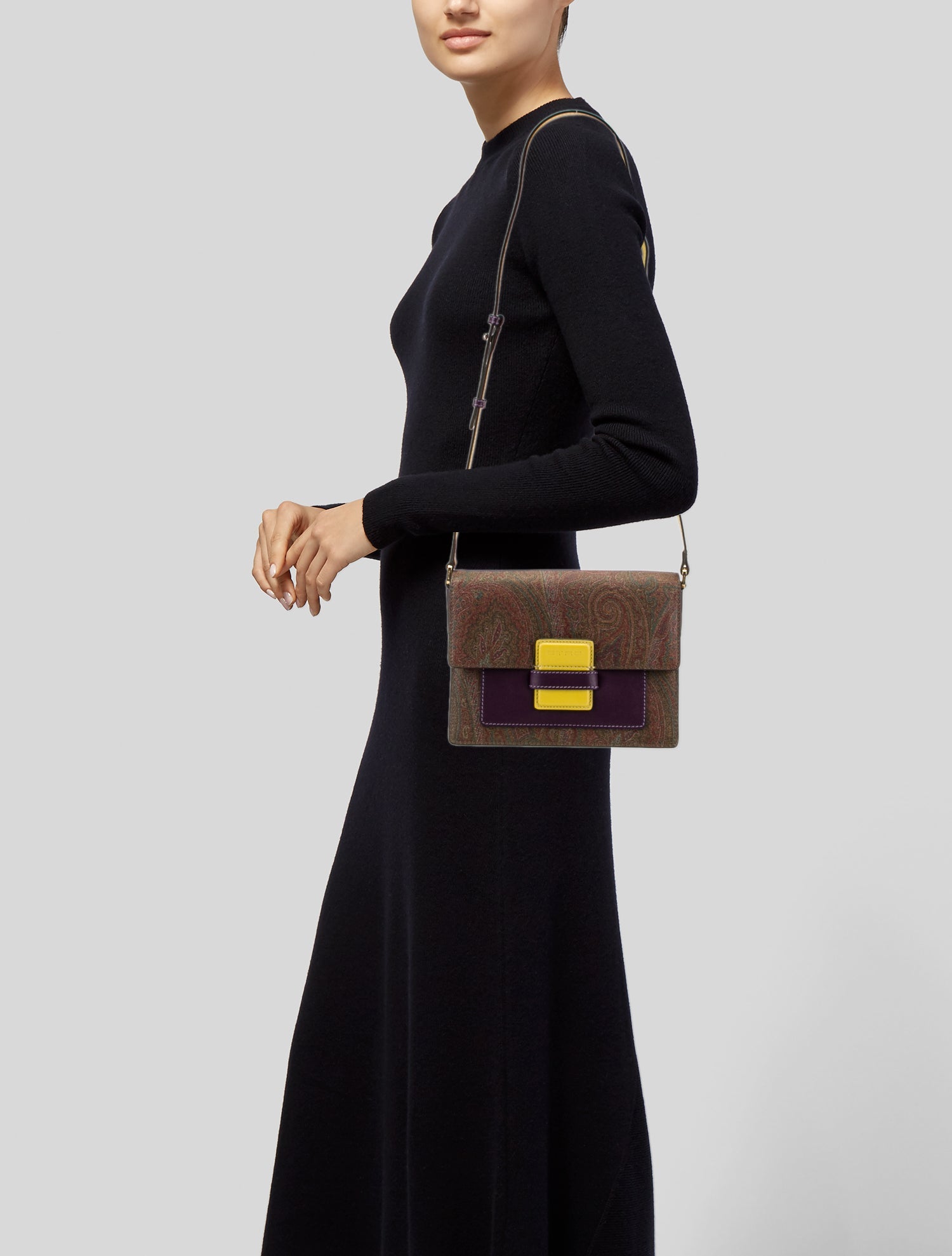 Etro Leather Messenger Bag