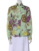 Etro Linen Floral Print Button-Up Top