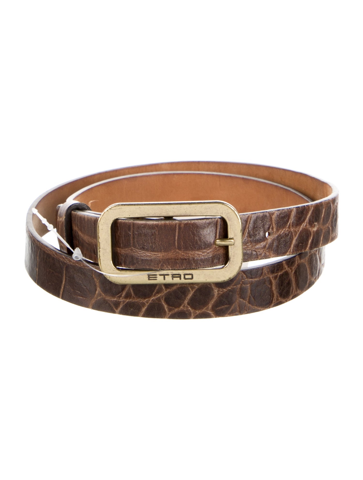 Etro Skinny Leather Belt