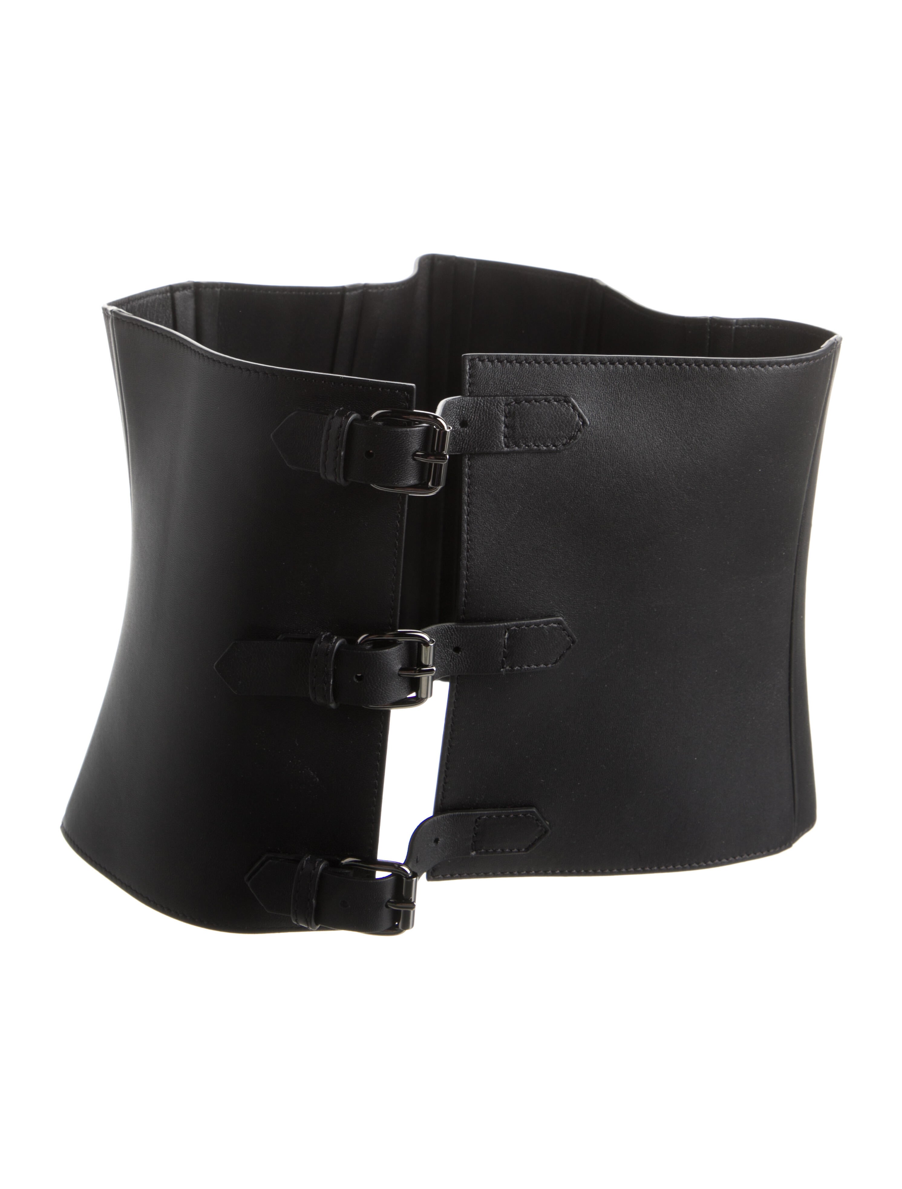 Etro Wide Leather Waist Belt