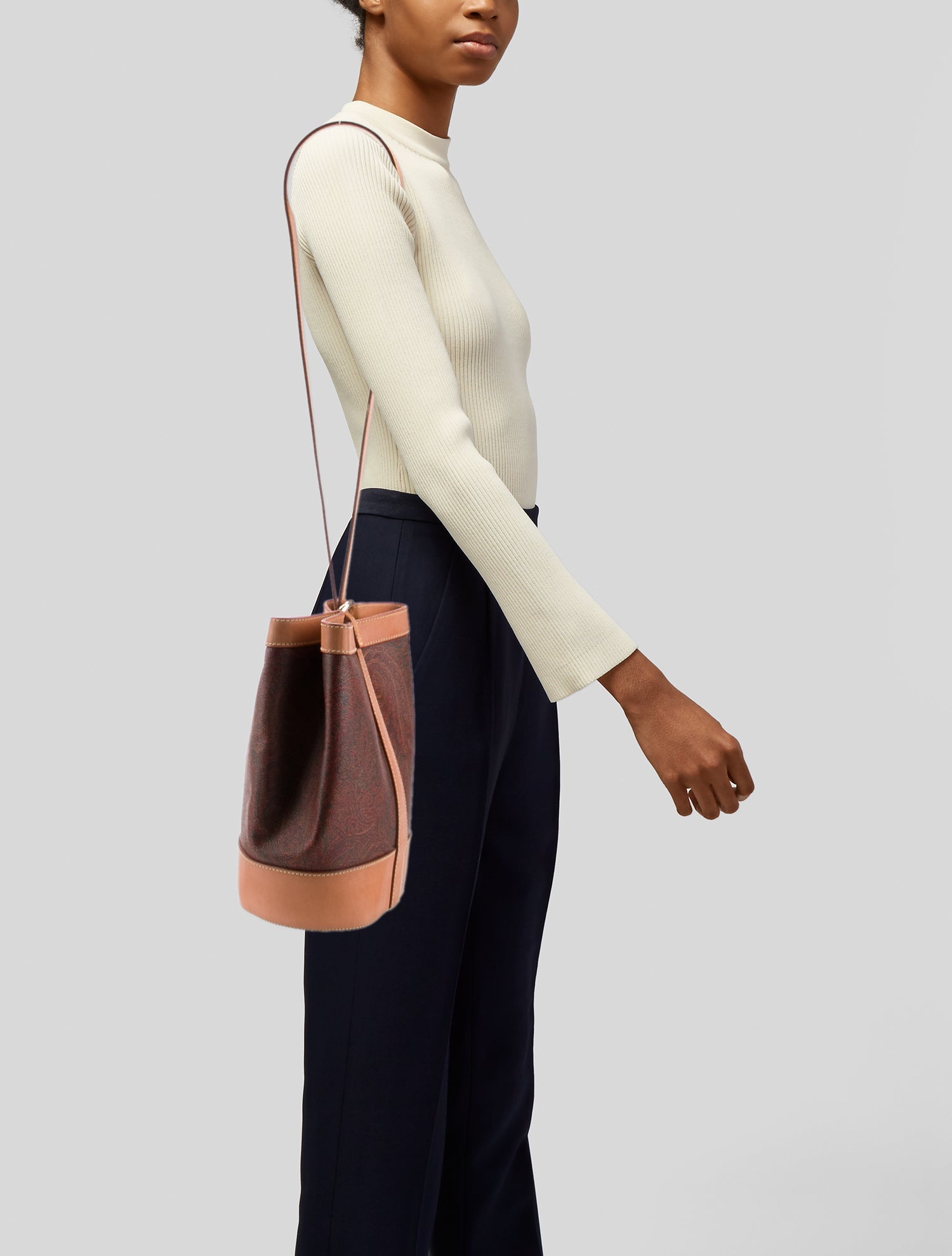 Etro Leather Bucket Bag