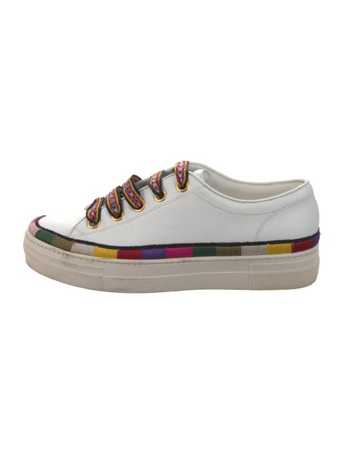 Etro Leather Colorblock Pattern Sneakers