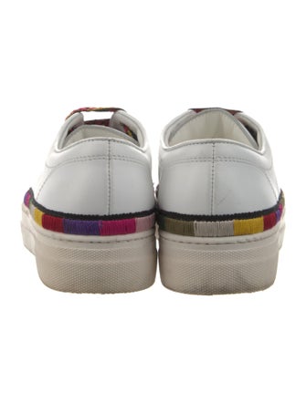 Etro Leather Colorblock Pattern Sneakers