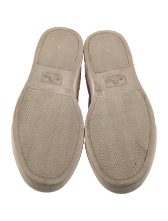 Etro Leather Colorblock Pattern Sneakers